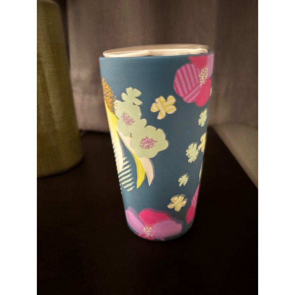 Starbucks Floral Travel Mug with Lid, Insulated‎ Coffee Mug 2022